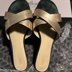 Botkier Sandals - black and gold, size 11